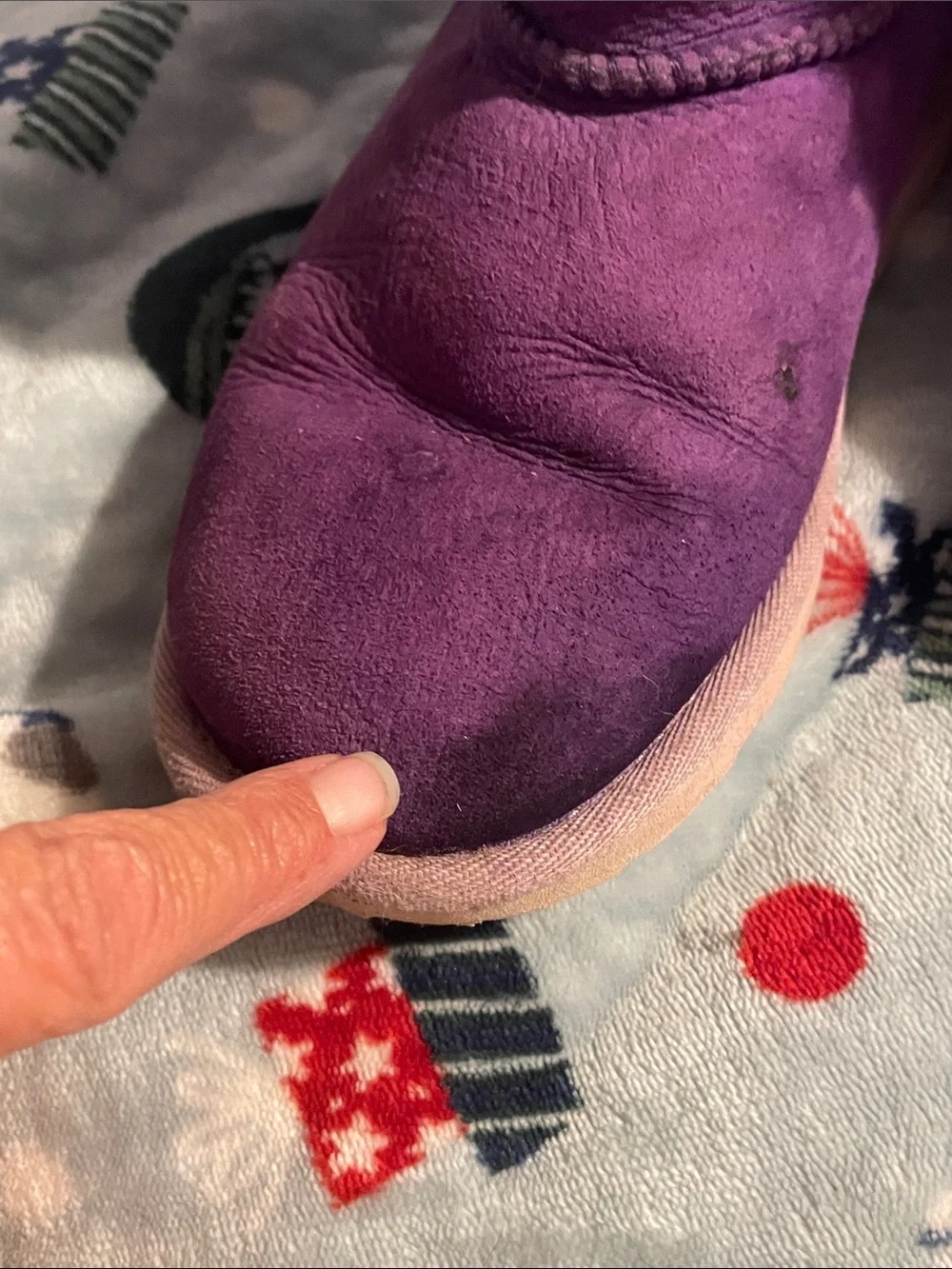 UGG Purple Shearling Kids Boots